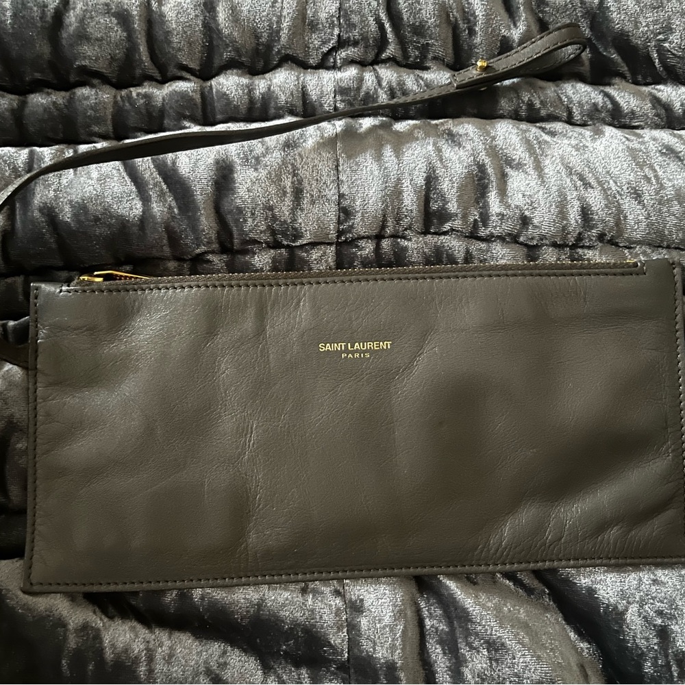 Saint Laurent Grey Clutch